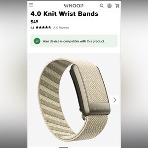 New WHOOP 4.0 Stone Superknit Band